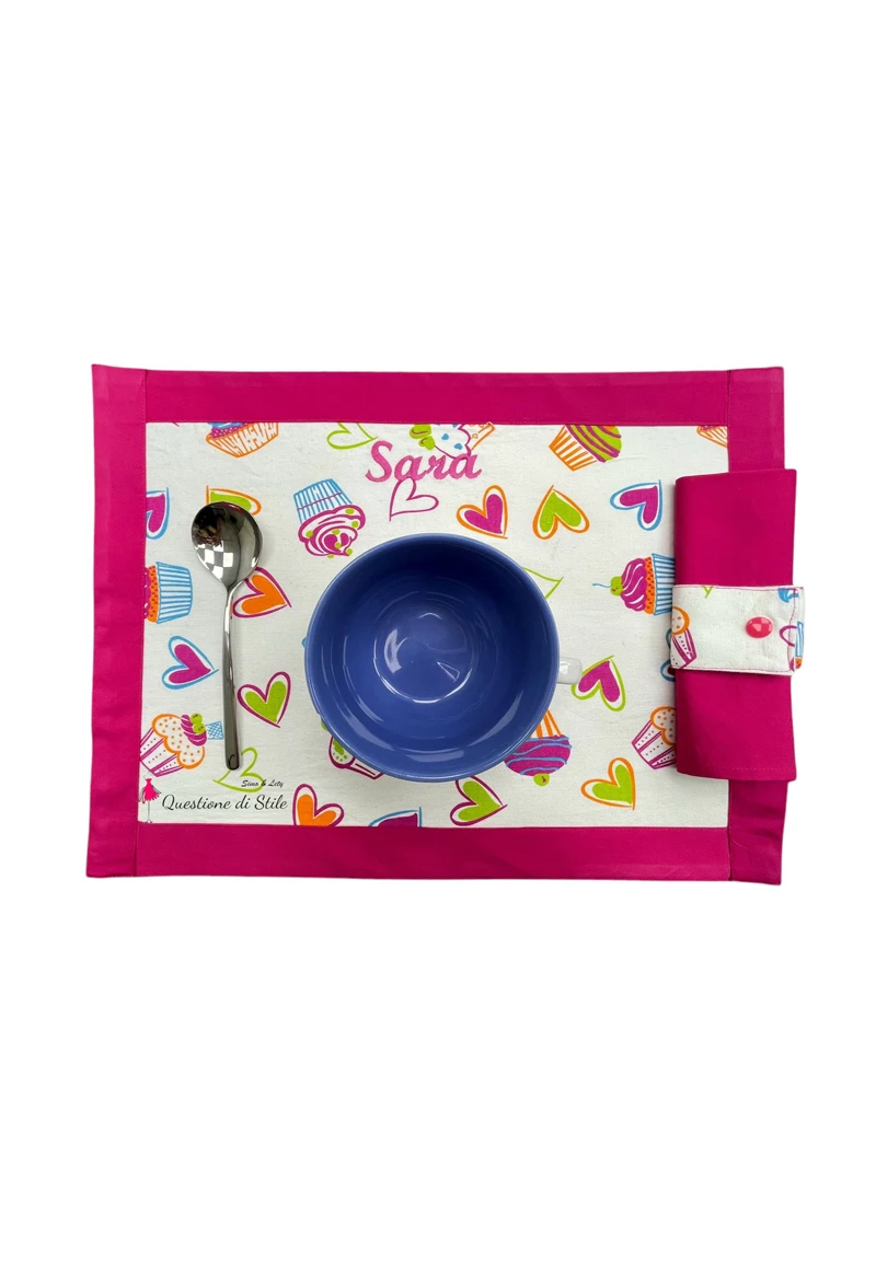 Tovaglietta americana per colazione con ricamo Sara