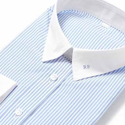 camicia uomo con iniziali ricamate